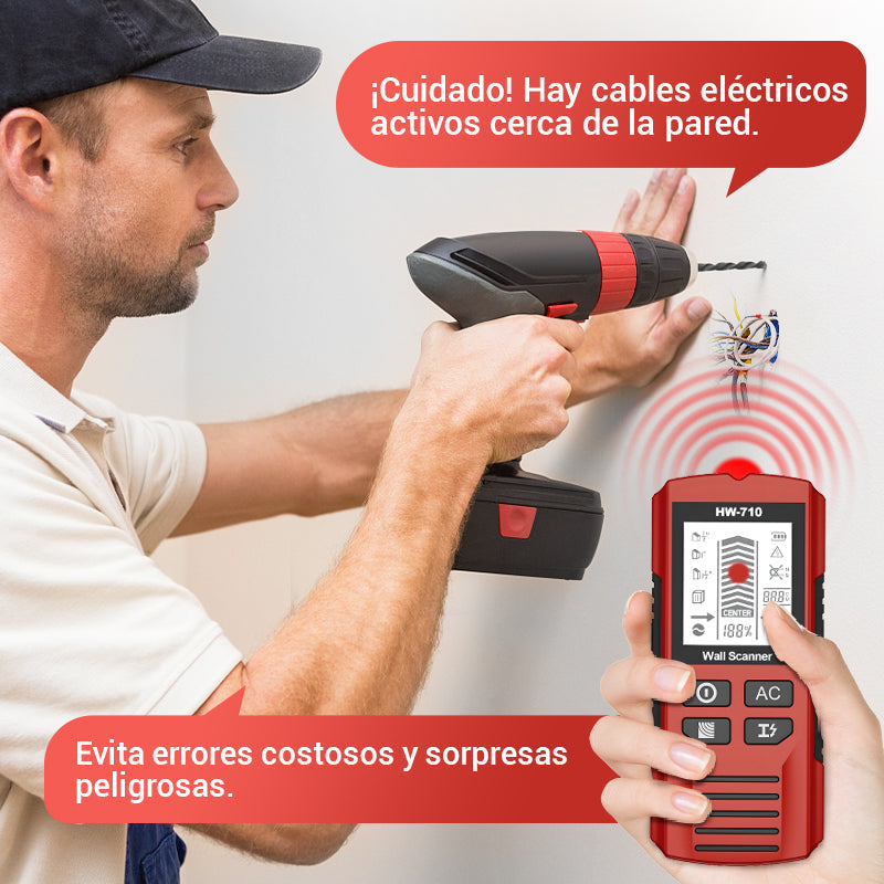 Detector de Metales y Pared Portátil Multifuncional