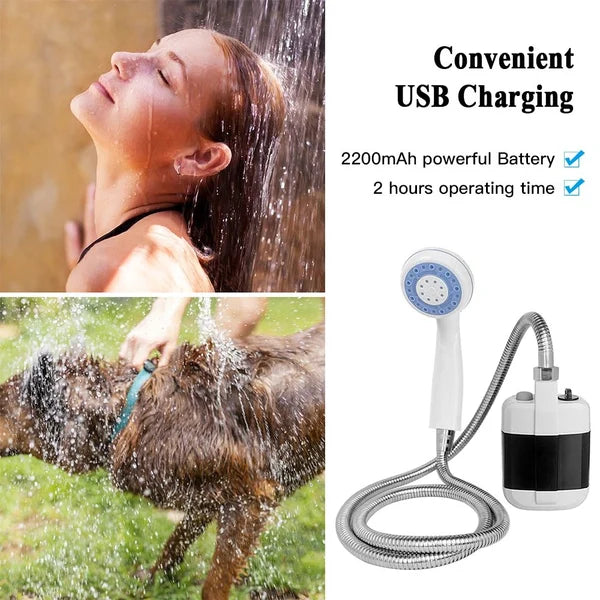 Ducha Eléctrica Portátil 2025 – Ideal para Camping, Viajes y Aventuras