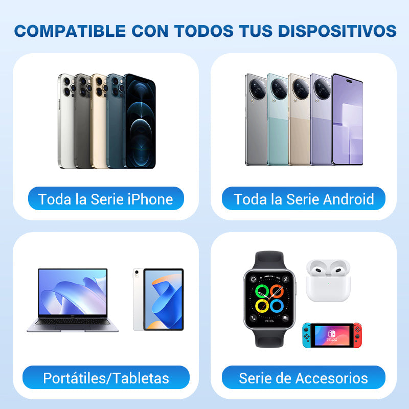 ⏳Especial por tiempo limitado⏰Adaptador de carga rápida con cable y conector tipo C retráctil